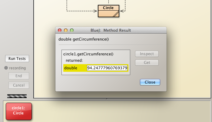 Figure 1: Get circumference default circle