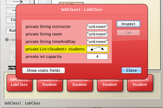 Figure 7: LabClass inspector