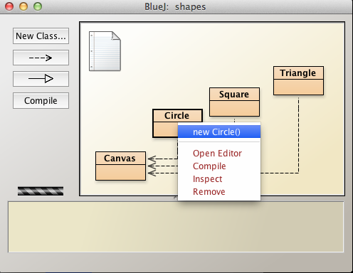 Figure 2: Creating a circle object