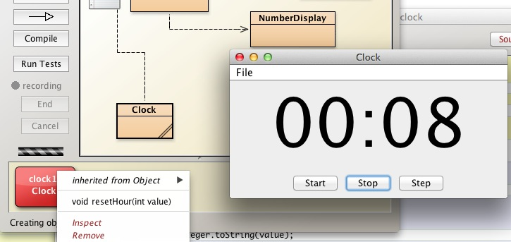 Figure 2: Clock stopped at 00:08