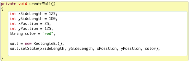 Figure 7: House class skeleton code