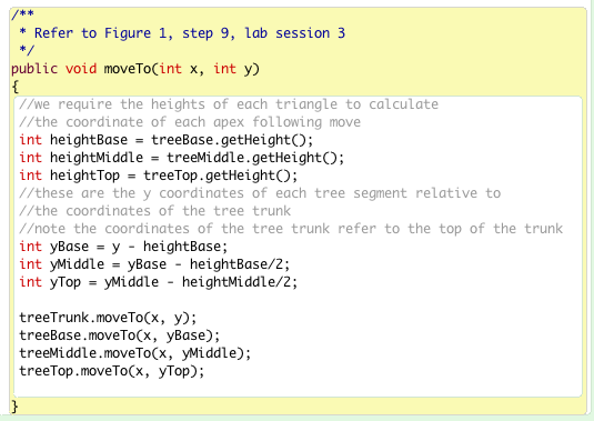 Figure 3: Tree moveTo method