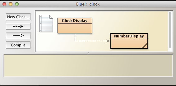 Figure 1: BlueJ: clock project window