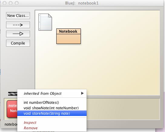 Figure 1: Storing a new note