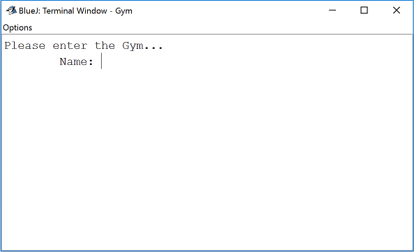 Figure 4: Screen shot of entering gym details (1)