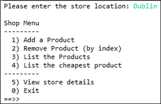 Menu System for ShopV2.0