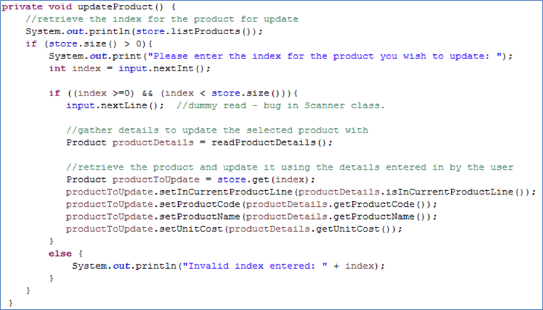 updateProduct() - some repeated code