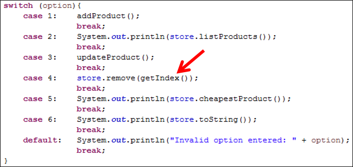 switch statement - using the helper method