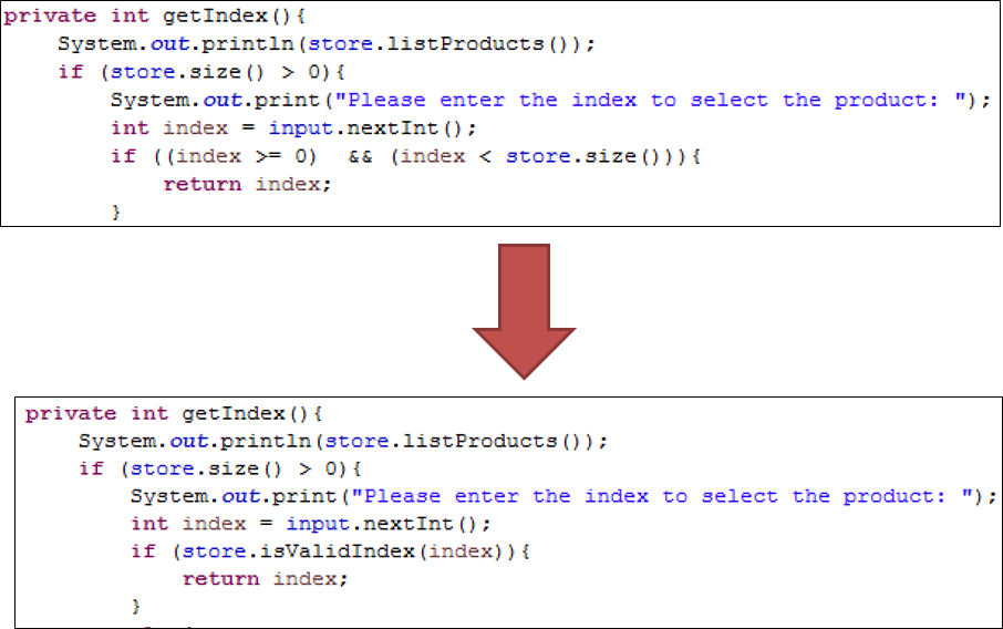 getIndex() - using the new Store method