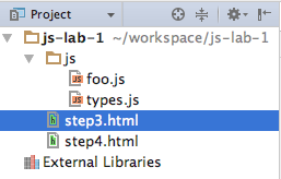 Figure 2: JavaScript file types.js added