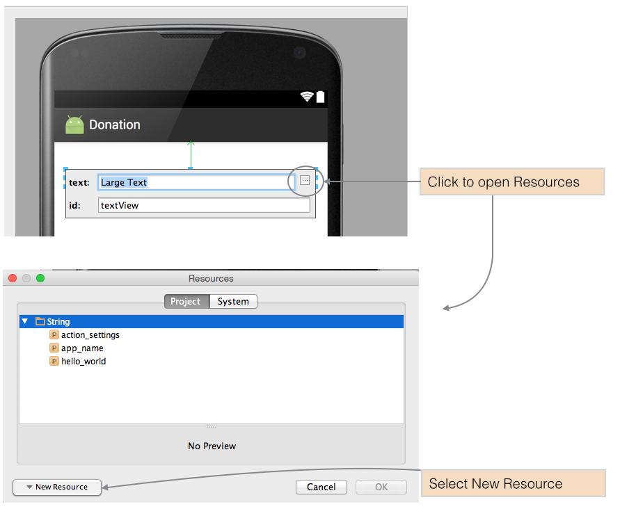 Figure 5: Open Resources window