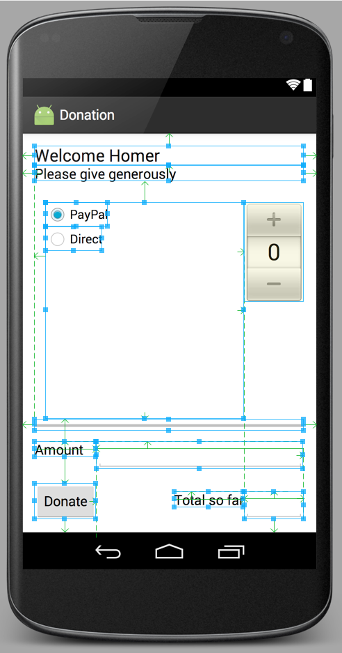 Figure 3: Total so far displayed