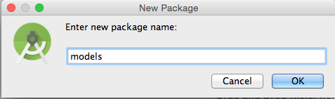 Figure 6: Creating models package