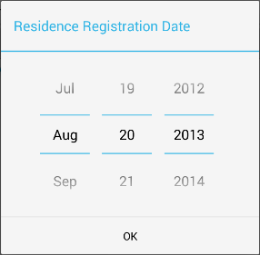 Figure 1: DatePicker widget